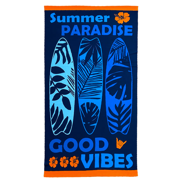 Serviette de plage en microfibre bleu Golfo - Le comptoir de la plage