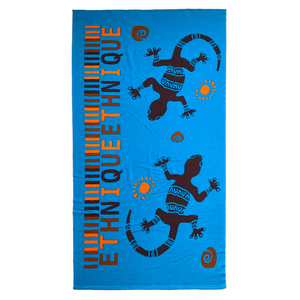 Serviette de plage en microfibre bleu Stazzo - Le comptoir de la plage