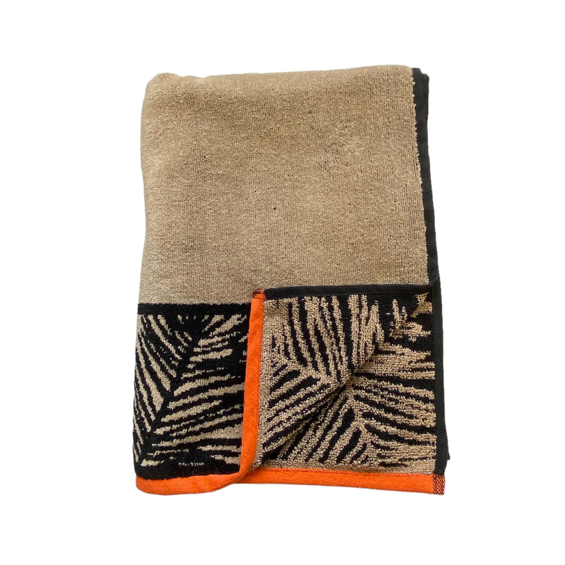 Drap de bain éponge velours Jacquard Lukko - Le comptoir de la plage