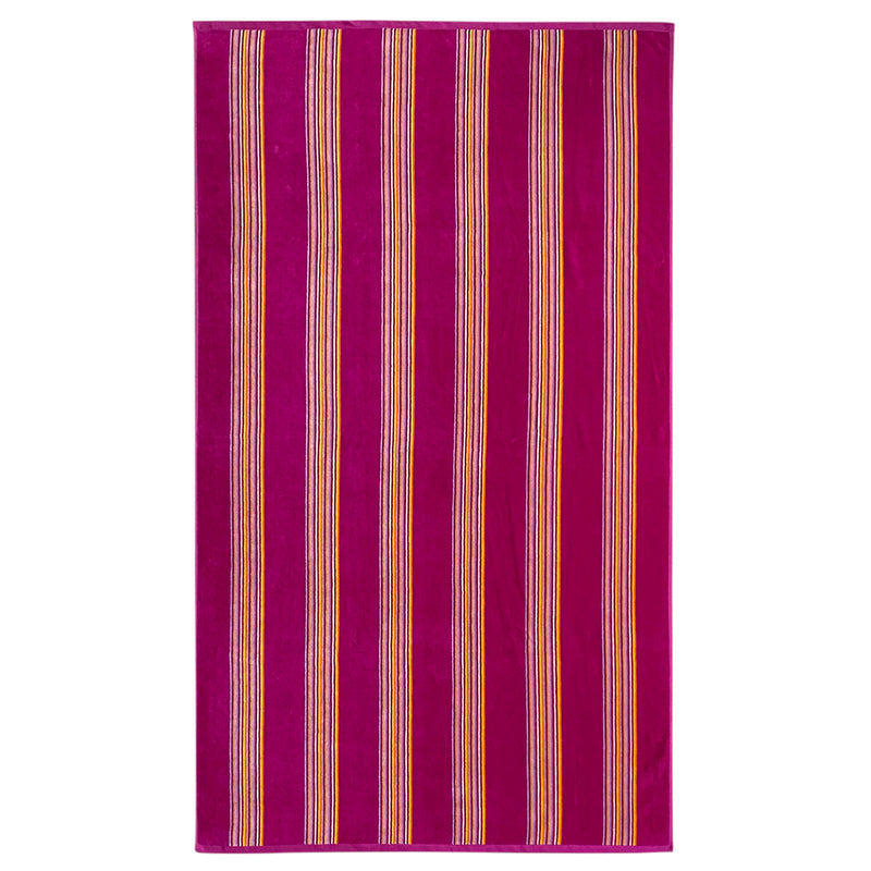 Serviette de plage coton Milonga fuchsia - Le comptoir de la plage