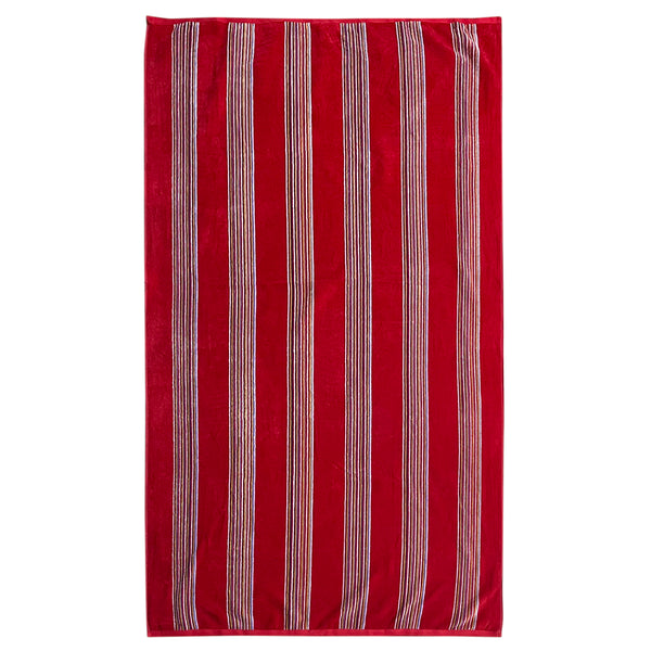 Serviette de plage coton Milonga Rouge - Le comptoir de la plage