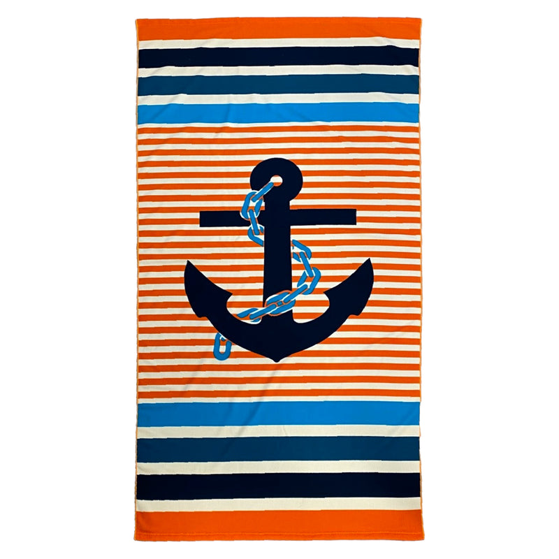 Serviette de plage en microfibre orange Galway - Le comptoir de la plage