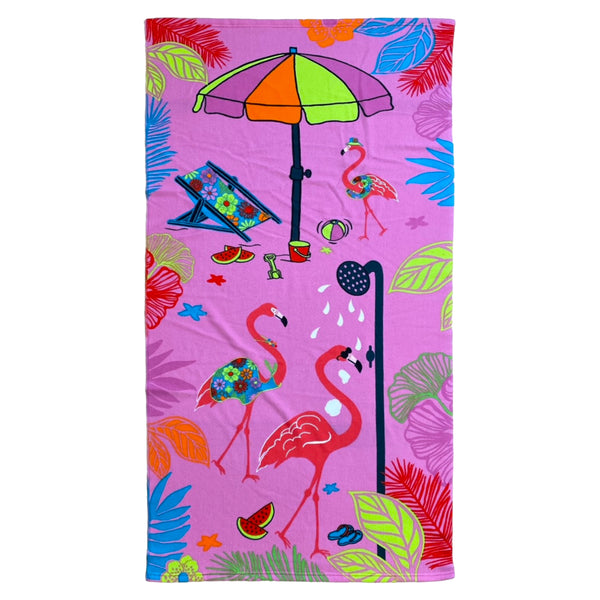 Serviette de plage enfant microfibre Girly - Le comptoir de la plage