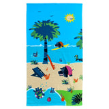 Serviette de plage enfant microfibre Hippo - Le comptoir de la plage