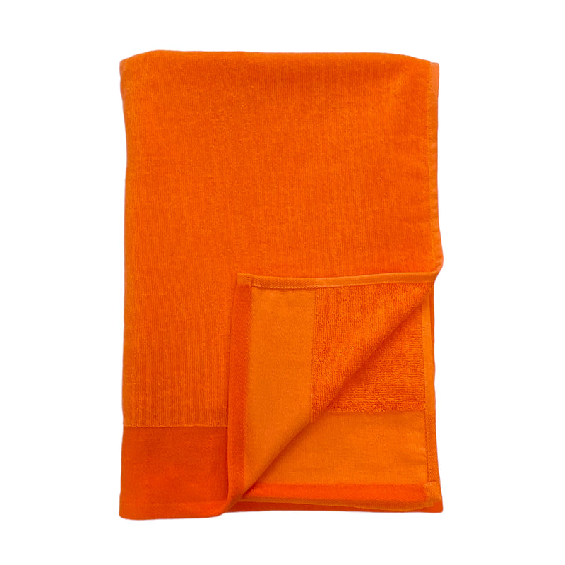 Serviette de plage unie orange Shady - Le comptoir de la plage