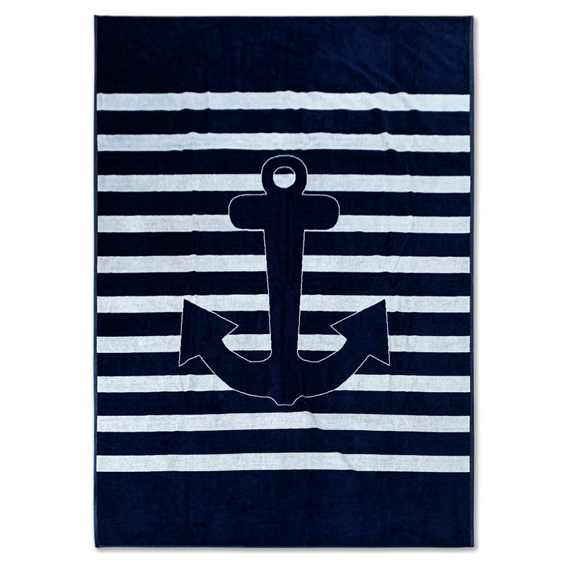 Drap de bain bleu en coton Regatta, extra large - Le comptoir de la plage
