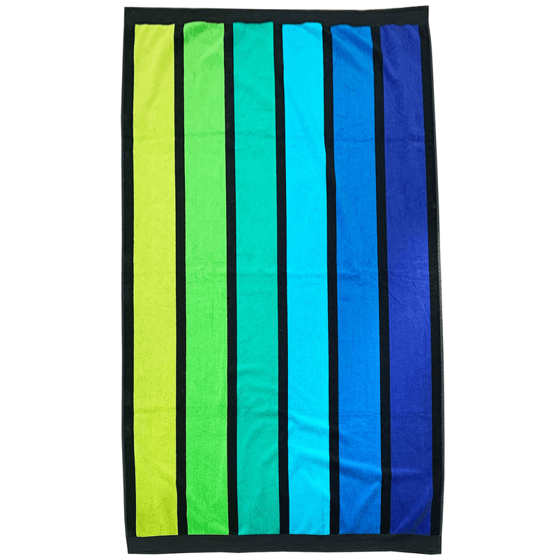 Serviette de plage en coton Happy Men, taille large - Le comptoir de la plage