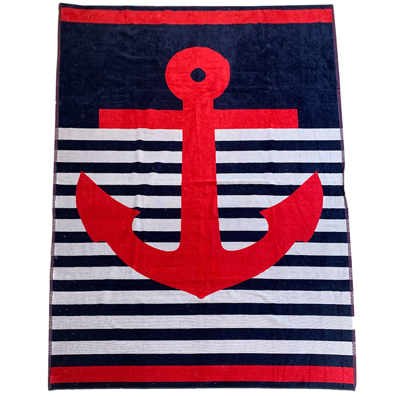 Serviette de plage en coton Kirby, extra large - Le comptoir de la plage