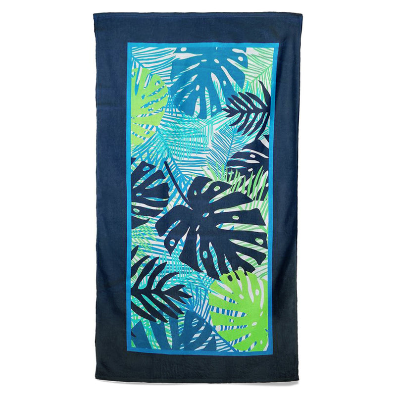 Drap de bain pour enfant microfibre Tropical leaves - Le comptoir de la plage