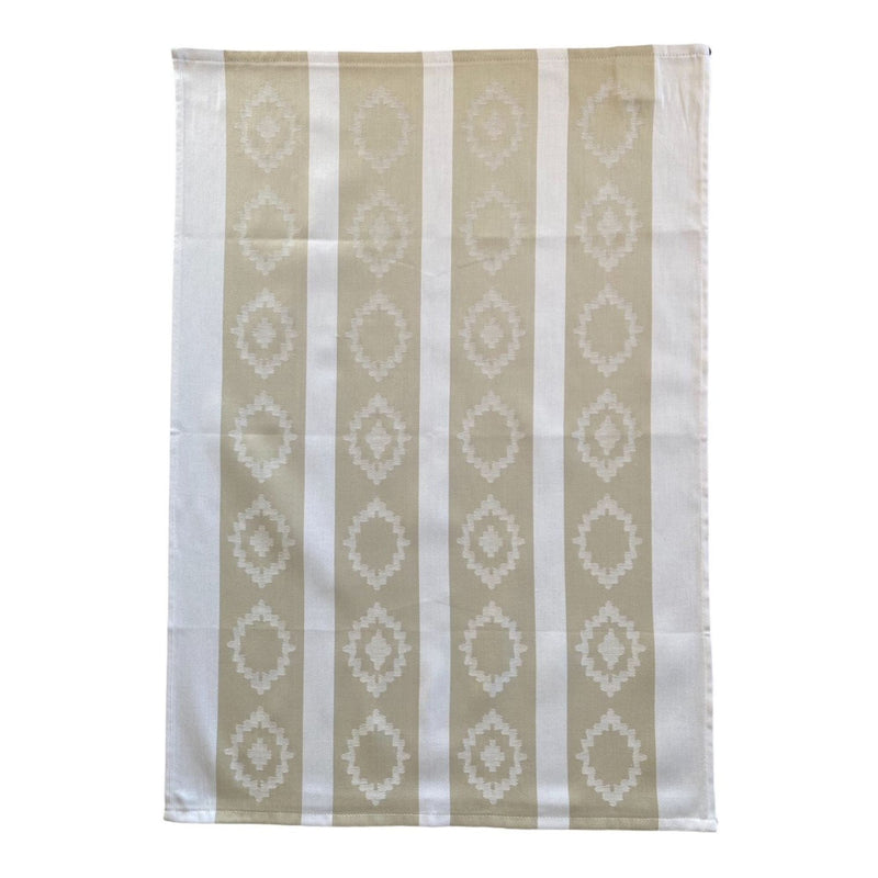 Lot de 2 Duos de torchons assortis bicolores beige Sun 50 x 70
