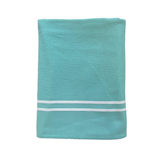 Fouta coton turquoise éponge Waffle - Le comptoir de la plage
