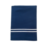 Fouta coton bleue marine éponge Waffle - Le comptoir de la plage