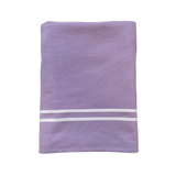 Fouta coton parme éponge Waffle - Le comptoir de la plage