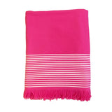 Fouta en coton rose Paski, extra-large - Le comptoir de la plage