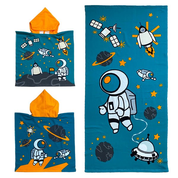 Pack enfant Galactic poncho et serviette microfibre - Le comptoir de la plage