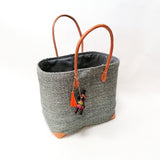 Panier artisanal Bekily gris - Le comptoir de la plage