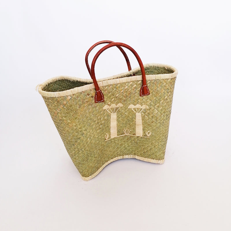 Panier artisanal naturel Baobab - Le comptoir de la plage