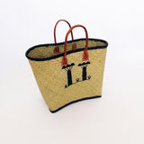 Panier artisanal noir Baobab - Le comptoir de la plage