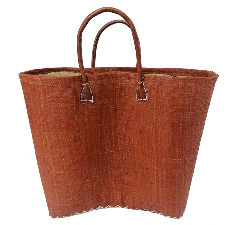 Panier artisanal caramel Belo unis GM - Le comptoir de la plage