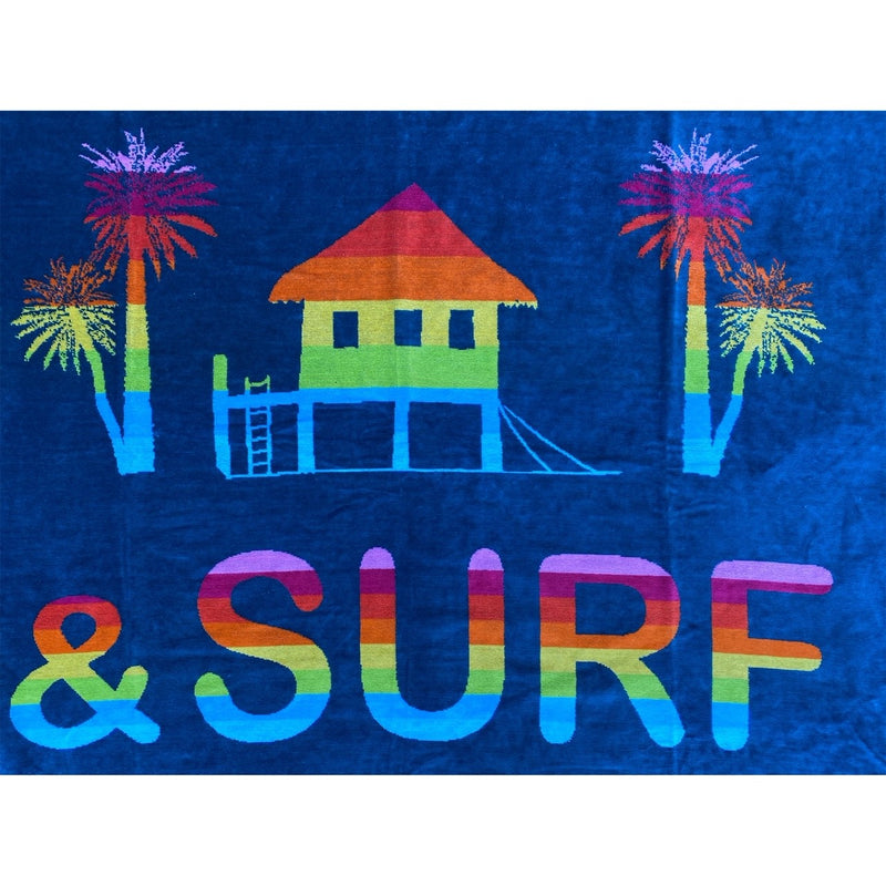 Serviette de plage éponge Velours Jacquard Partytime - Taille XXL