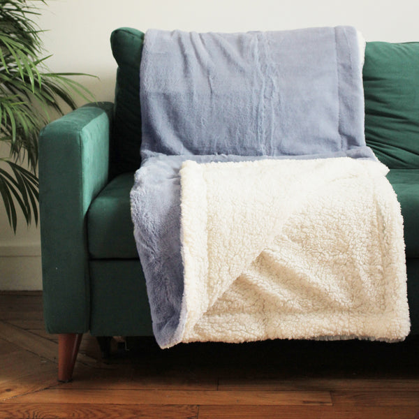 Plaid imitation lapin - 130x170 cm 610 g/m² - Ultra doux et cocconing - LE COMPTOIR DE LA PLAGE