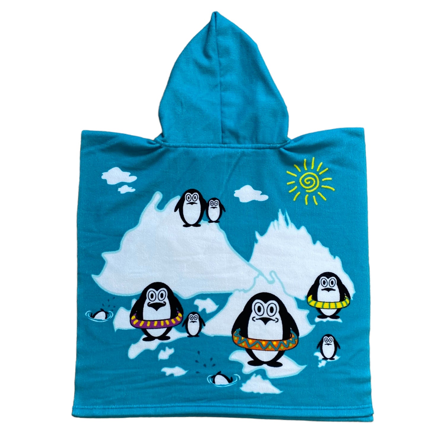 Poncho De Bain Enfant TOMEEK - Serviette Capuche Microfibre Rapide Séchage - Plage, Piscine - Double Poche