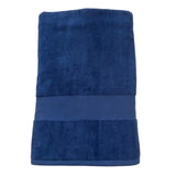 Serviette de bain bleu navy coton Classy - Le comptoir de la plage