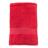 serviette de bain éponge velours unie classy paradise rouge 90x180 cm, 100 % coton, 500 g/m², légère et absorbante, idéale salle de bain, piscine et plage