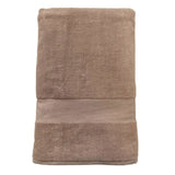 serviette de bain éponge velours unie classy taupe 90x180 cm, 100 % coton, 500 g/m², légère et absorbante, idéale salle de bain, piscine et plage