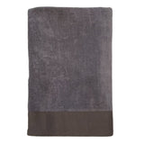serviette de bain éponge velours unie shady gris 90x160 cm, 100 % coton, 370 g/m², légère et absorbante, idéale salle de bain, piscine et plage