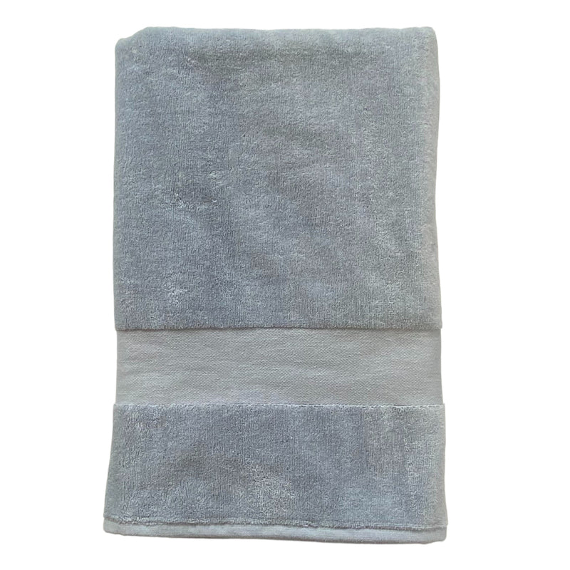 Serviette de bain gris coton Classy - Le comptoir de la plage