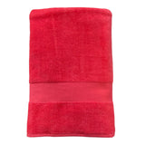 Serviette de bain rouge coton Classy - Le comptoir de la plage