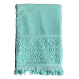 Serviette de plage bleu turquoise Romance - Le comptoir de la plage