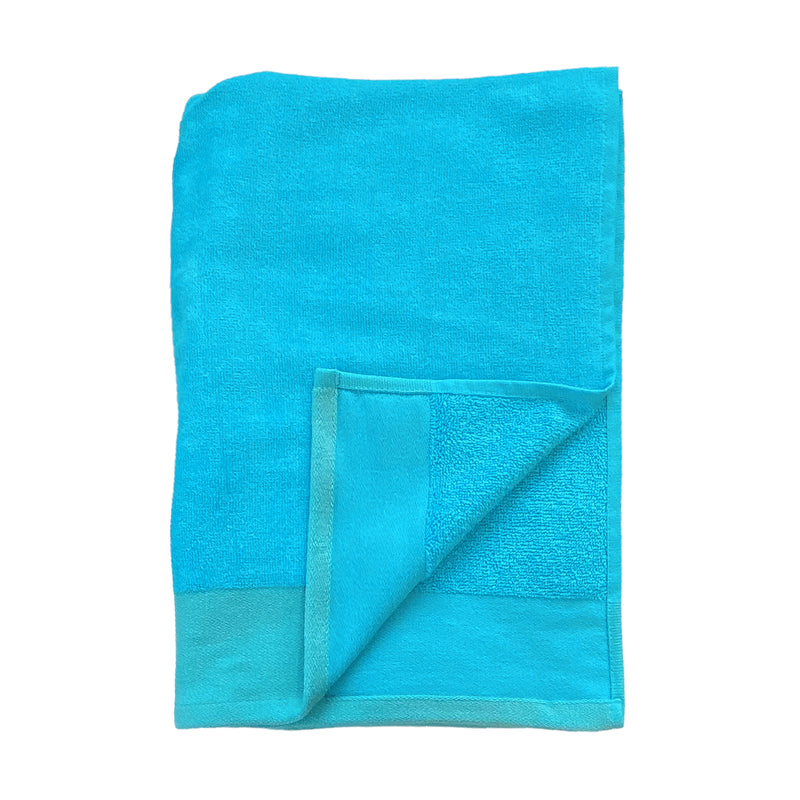 Serviette de plage unie bleu turquoise Shady - Le comptoir de la plage