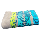 serviette de plage éponge velours jacquard camada XL 140x180 cm en coton 400 g/m² douce et absorbante, idéale plage et piscine