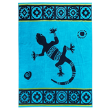 serviette de plage éponge Velours jacquard guadalmar taille XL 140x180 cm 100% coton Jacquard 400g/m² douce et absorbante, idéale plage, piscine.