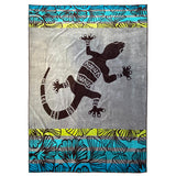 serviette de plage éponge velours jacquard lazare XL 140x180 cm en coton 400 g/m² douce et absorbante, idéale plage et piscine.