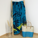 serviette de plage éponge velours jacquard papiga XL 140x180 cm en coton 400 g/m² douce et absorbante, idéale plage et piscine