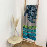 serviette de plage éponge velours jacquard playamar L 100x175 cm en coton 470 g/m² douce et absorbante, idéale plage et piscine