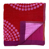 serviette de plage éponge velours jacquard spirale XL 140x180 cm en coton 400 g/m² douce et absorbante, idéale plage et piscine