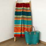 serviette de plage éponge velours jacquard unis ciselés zebrina 90x170 cm, 100 % coton, 340g/m², douce, absorbante et légère, séchage rapide, idéale salle de bain ou plage