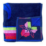 serviette de plage éponge velours jacquard vegas XL 140x180 cm en coton 400 g/m² douce et absorbante, idéale plage et piscine