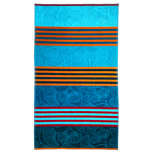 Serviette de plage en coton Fioriti, large - Le comptoir de la plage