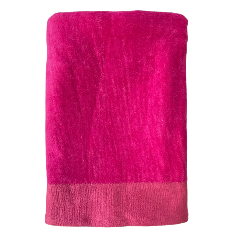 Serviette de plage rose fuchsia Shady - Le comptoir de la plage