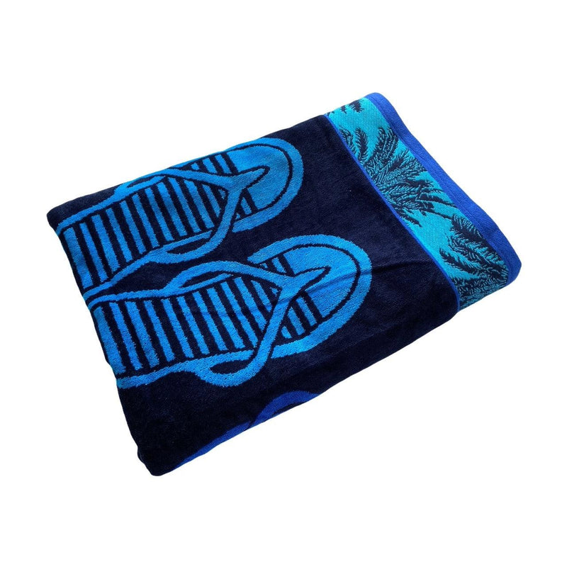 Serviette de plage éponge Velours Jacquard Soto, large - Le comptoir de la plage