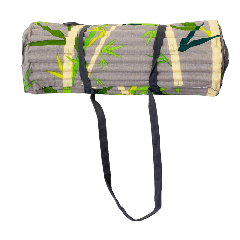 Tapis de plage gris coton de plage Bamboo - Le comptoir de la plage