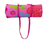 Tapis de plage rose coton de plage Flip Flop - Le comptoir de la plage