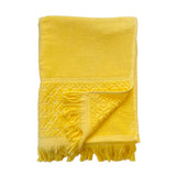 zoom serviette de bain éponge velours unie ciselée romance zeste 90x170 cm, 100 % coton, 460 g/m², légère et absorbante, idéale salle de bain, piscine et plage