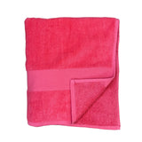 zoom serviette de bain éponge velours unie classy paradise rouge 90x180 cm, 100 % coton, 500 g/m², légère et absorbante, idéale salle de bain, piscine et plage
