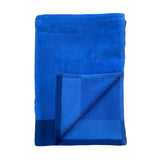 zoom serviette de bain éponge velours unie shady royal 90x160 cm, 100 % coton, 370 g/m², légère et absorbante, idéale salle de bain, piscine et plage
